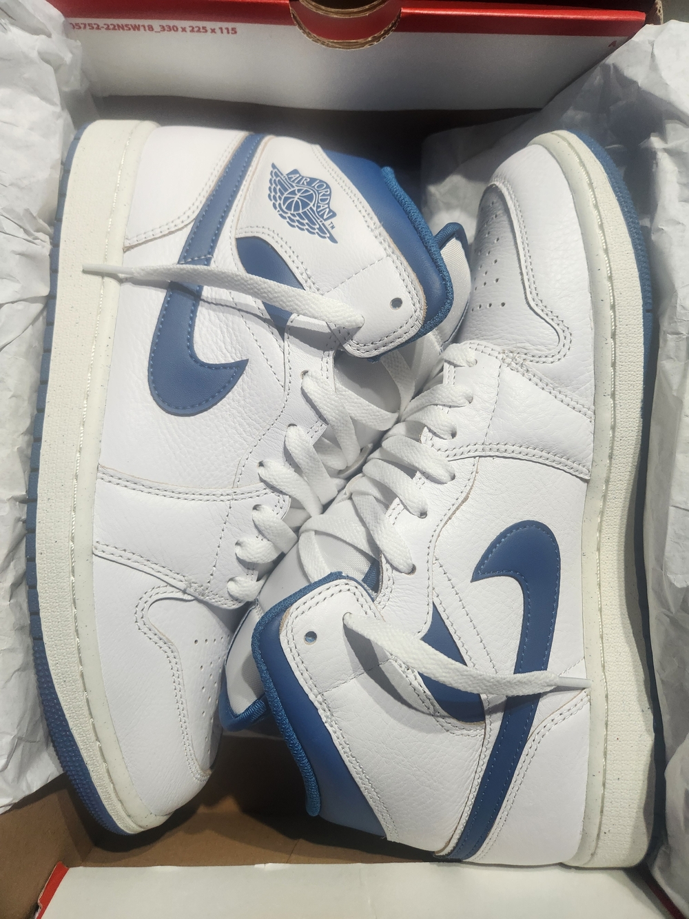 Nike Air Jordan 1 Mid White Varsity Royal Sneakers